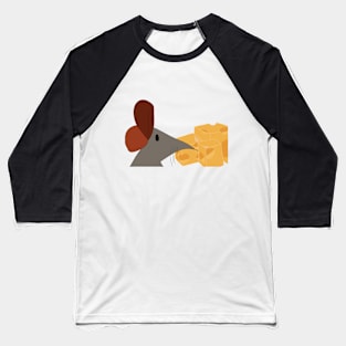 mouse rat with cheese Baseball T-Shirt